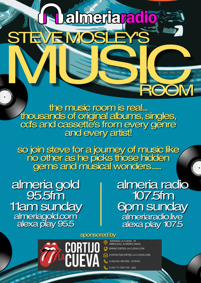 Join Steve Mosley for The Music Room every Sunday at 6pm