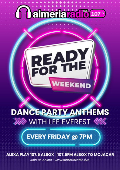 Join Lee Everest for The Ready For The Weekend Show every Friday at 7pm