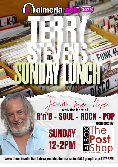 Join Terry Stevens for The Sunday Lunch Show every Sunday at 12pm